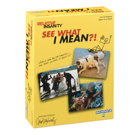 Relative Insanity See What I Mean Hilarious Party Game.