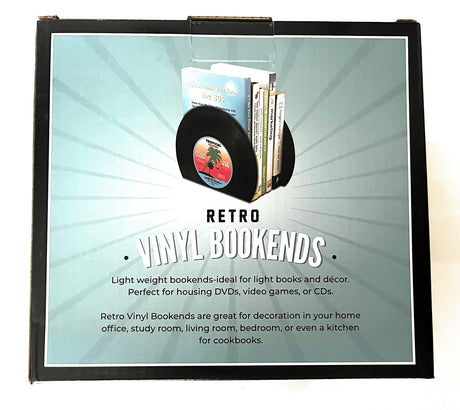 Retro Vinyl Bookends.