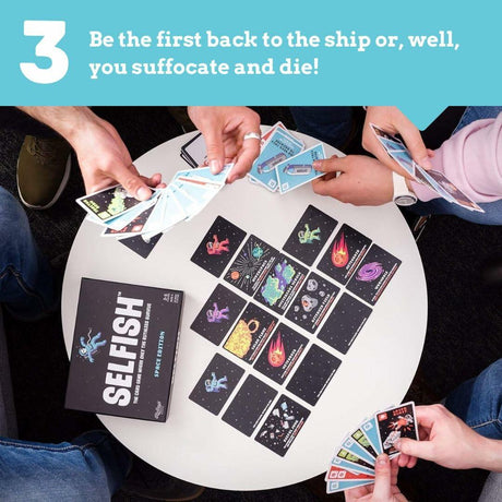 Ridley's Games: Selfish- Space Edition Card Game - open box