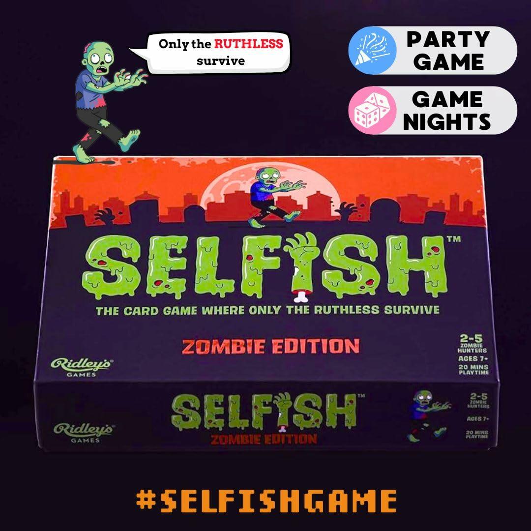 Ridley’s Selfish: Zombie Edition Card Game - open box