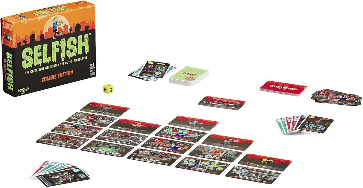 Ridley’s Selfish: Zombie Edition Card Game - open box