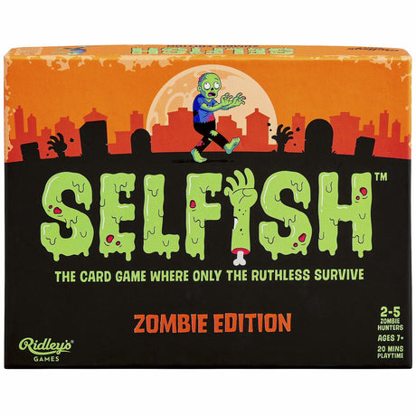 Ridley’s Selfish: Zombie Edition Card Game - open box