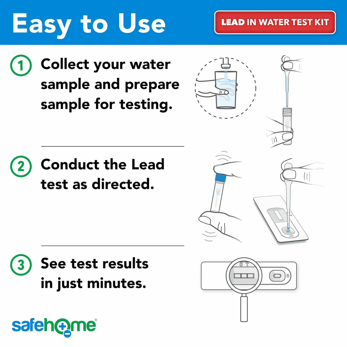Safe Home® DIY Lead in Drinking Water Test Kit.