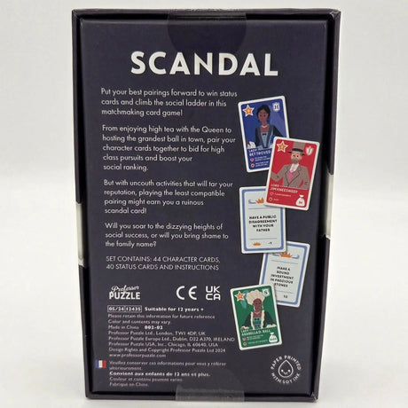Scandal The Game by Professor Puzzle - Fun & Engaging Card Game! NIB