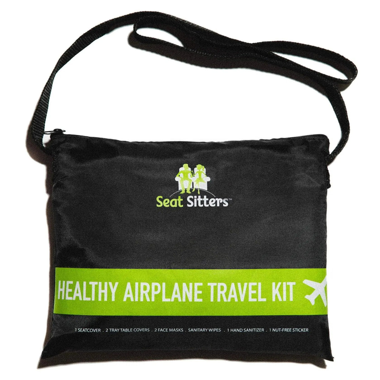 Seat Sitters Airplane Travel Kit - Seat Cover, Tray Table Covers and Face Masks - Single 