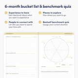 Self Planner By Bestself —Undated 6 Month Life Planner - 7"X10” Notebook (Black)