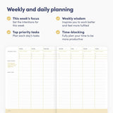 Self Planner By Bestself —Undated 6 Month Life Planner - 7"X10” Notebook (Black)