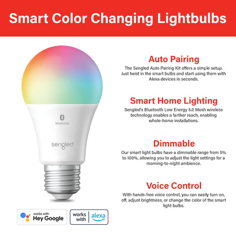 Sengled Smart Light Bulbs, Color Changing Alexa/Bluetooth Sengled