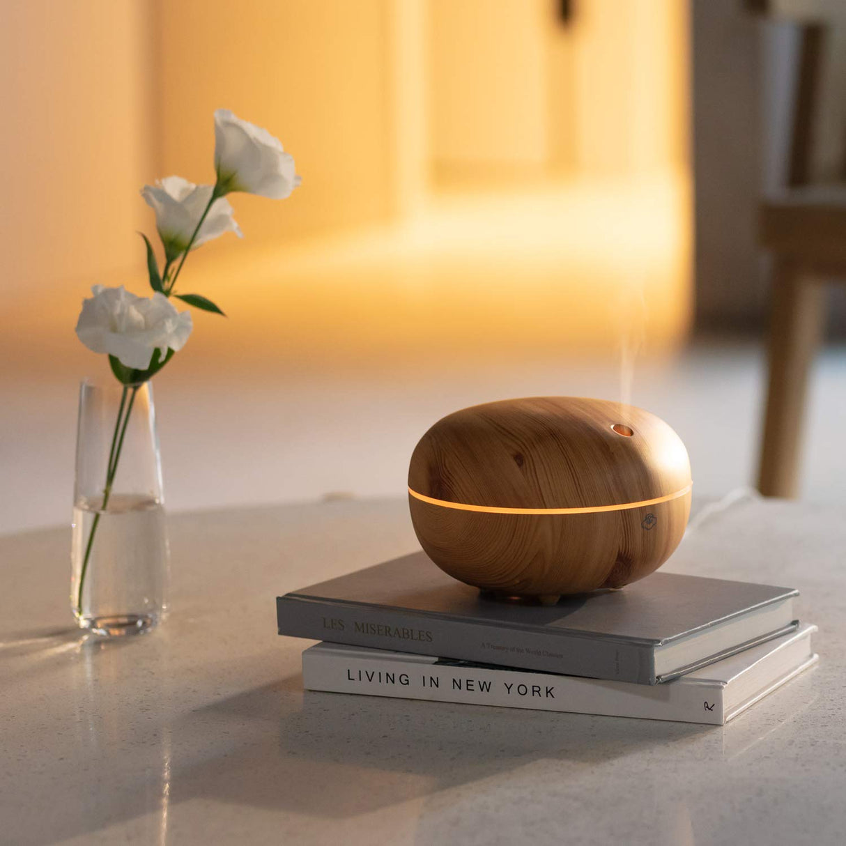 Serene House Ultrasonic Macaron Essential Oil Cool Mist Diffuser - Light Wood.