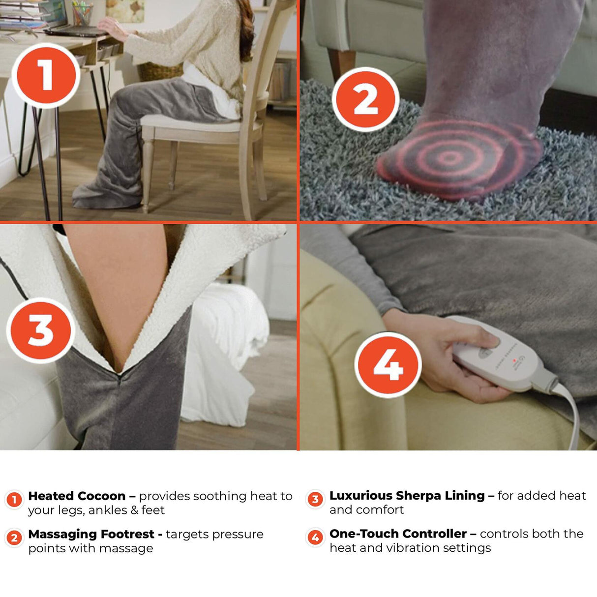Sharper Image Personal Sherpa Wrap with Electric Heating & Massage.