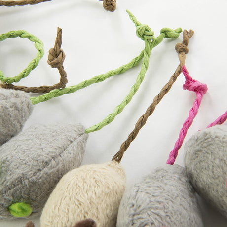 SmartyKat Skitter Critters Catnip Cat Toys - Gray/Cream, 3 Count