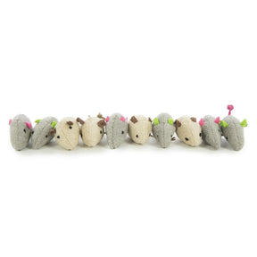 SmartyKat Skitter Critters Catnip Cat Toys - Gray/Cream, 3 Count
