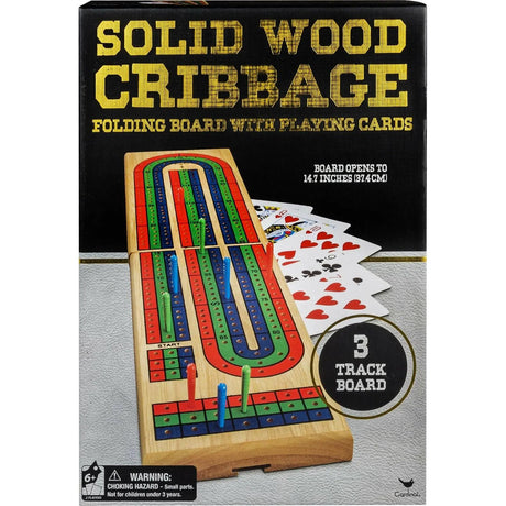 Solid Wood Folding Cribbage Game Set