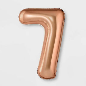Spritz "7" Foil Balloon - Rose Gold