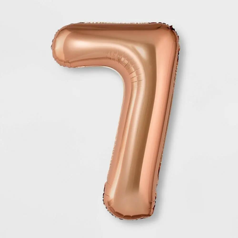 Spritz "7" Foil Balloon - Rose Gold 