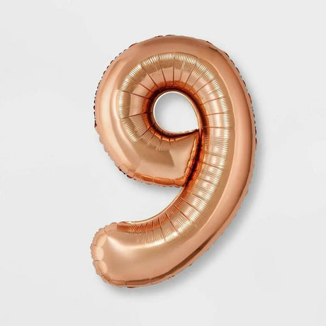 Spritz "9" Foil Balloon - Rose Gold 