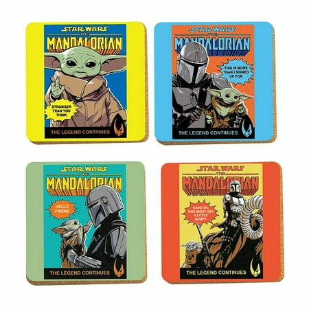Star Wars Mandalorian Coaster 4-pk.  Multi.