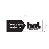 Stranger Things Bumper Magnet "Test Subject Hawkins National Laboratory"