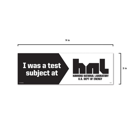 Stranger Things Bumper Magnet "Test Subject Hawkins National Laboratory"