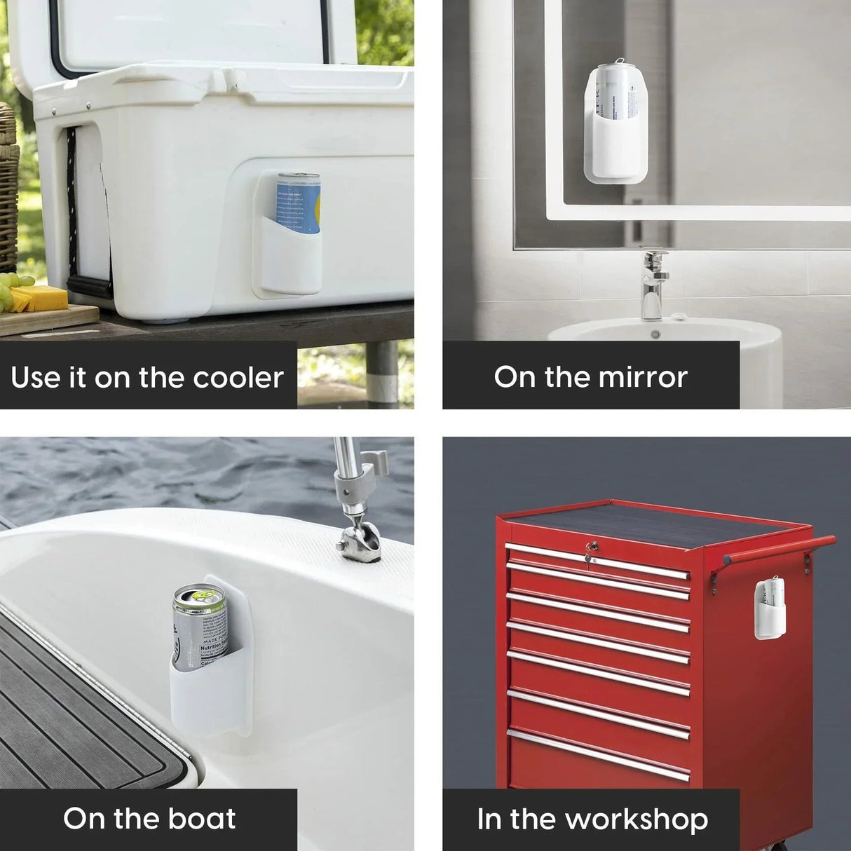 Sudski Slim Can Shower Caddy - White