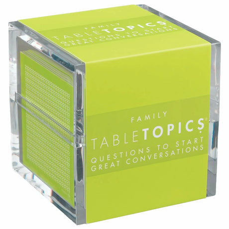 TableTopics Family Question Card Game - 135 Conversation Starter Cards for Family Time at the Dinner Table, Family Game Night, Great Questions to Ask Kids and Parents 