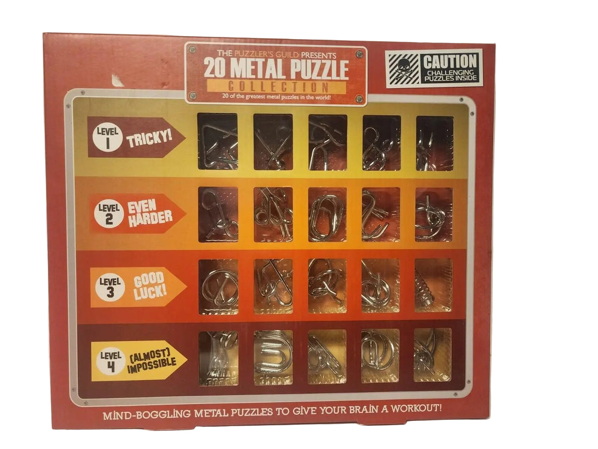 The Puzzlers Guild Presents 20 Metal Puzzle Collection NEW IN BOX 