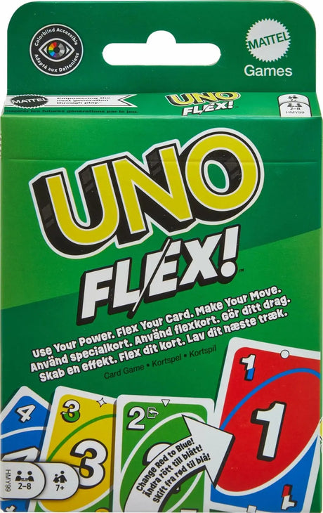 UNO Flex Card Game, Fun Games for Adult And Party Game Night, 2 To 6 Players 
