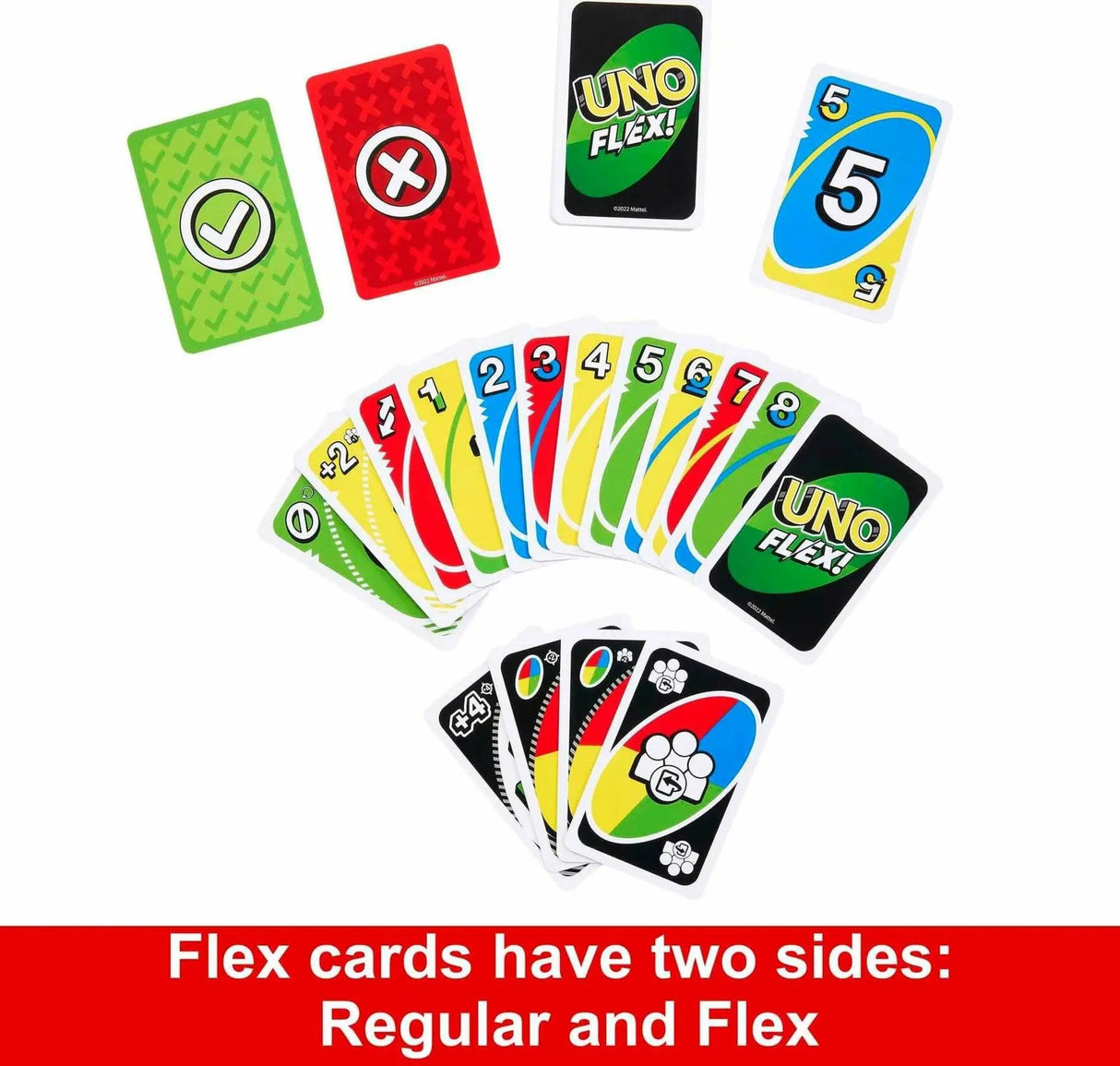 UNO Flex Card Game, Fun Games for Adult And Party Game Night, 2 To 6 Players 