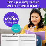 Undated Leather Planner Daily, Weekly & Monthly Organizer | Stylish 8.25" x 5.75" Agenda Book with Pen Holder | No-Bleed Thick Paper | To-Do Lists & Goal Planner for Work, School & Life 