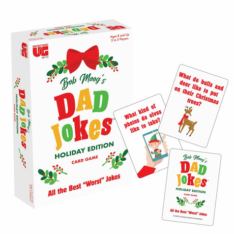 University Games, Bob Moog's Dad Jokes Holiday Edition Card Game.