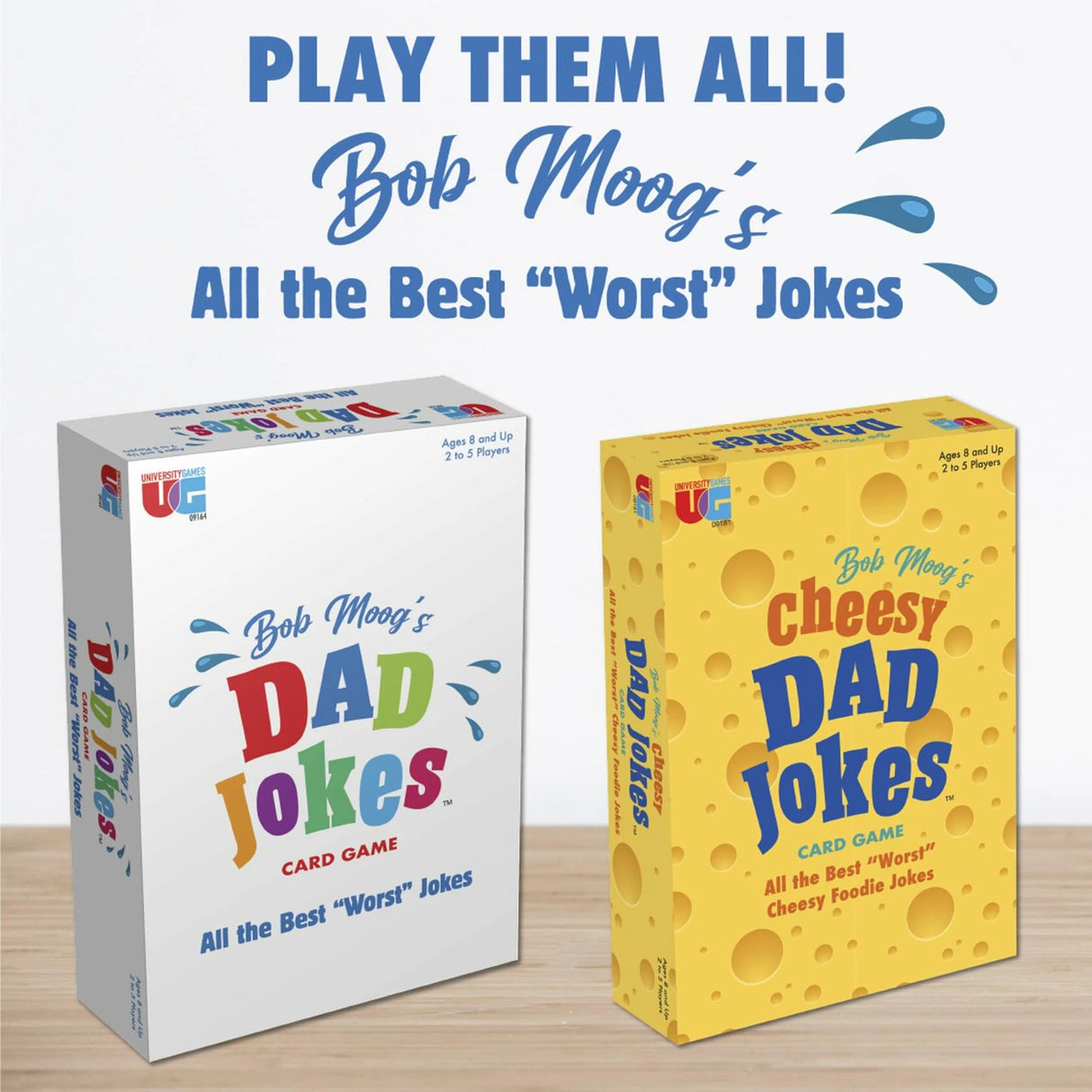 University Games, Bob Moog's Dad Jokes Holiday Edition Card Game.
