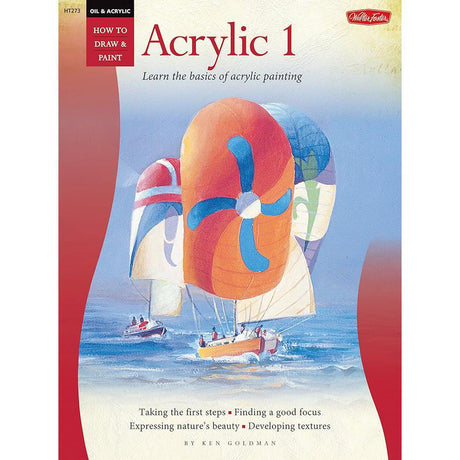 Walter Foster How to Draw & Paint Acrylic 1 Book.