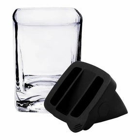 Whiskey Glass & Wedge Ice Form Set