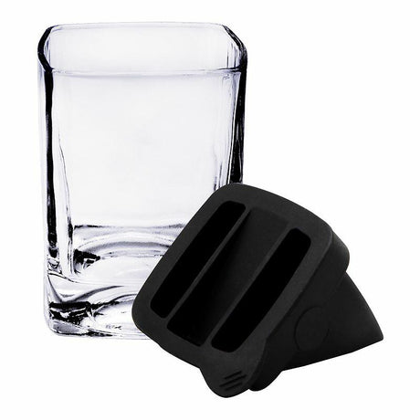 Whiskey Glass & Wedge Ice Form Set.