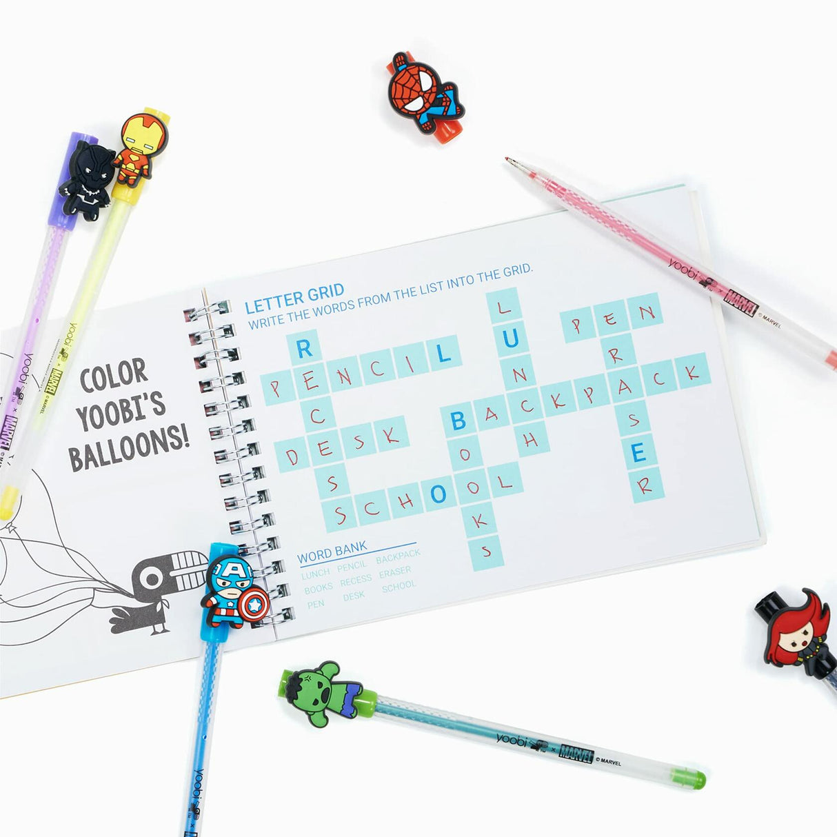 Yoobi x Marvel Avengers Activity Book.