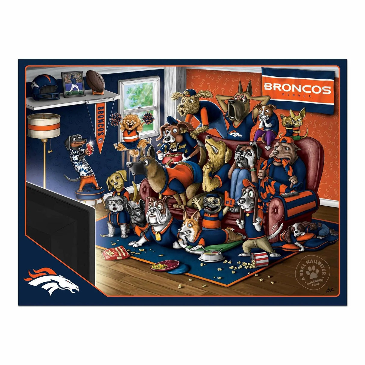 YouTheFan NFL Denver Broncos Purebred Fans 500pc Puzzle