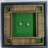 Professor Puzzle Wooden Shut the Box Wooden 4 Way Dice Game