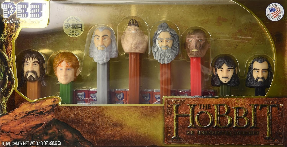 The Hobbit PEZ Candy Dispensers: 8 Piece Collector's Series - new, open box
