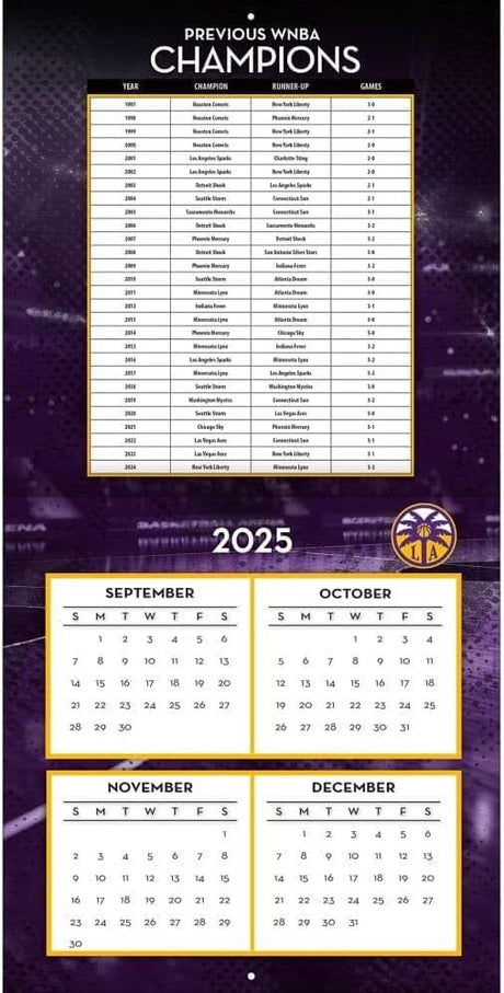 Los Angeles Sparks 2026 12X12 Team Wall Calendar
