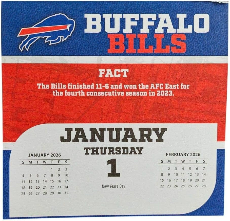 Buffalo Bills 2026 Box Calendar