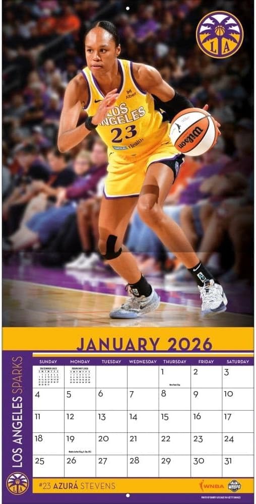 Los Angeles Sparks 2026 12X12 Team Wall Calendar