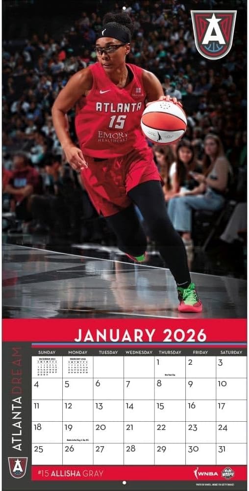 Atlanta Dream 2026 12X12 Team Wall Calendar