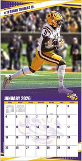 NCAA LSU Tigers 2026 Wall Calendar, 12'' X 12'', 16-Month Calendar