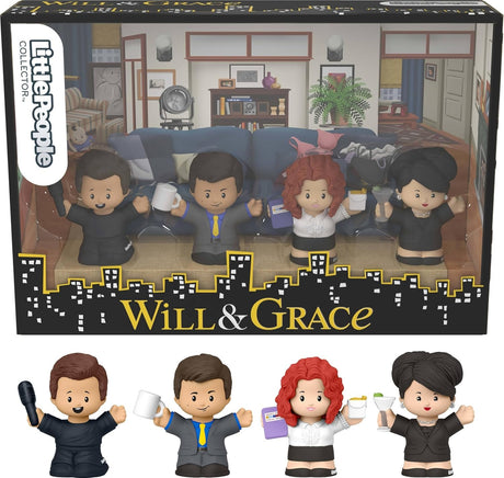 Little People Collector Will and Grace TV Series Special Edition Set for Adults & Fans, 4 Figures