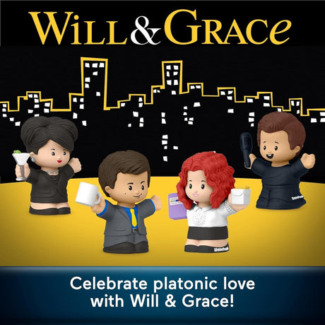 Little People Collector Will and Grace TV Series Special Edition Set for Adults & Fans, 4 Figures