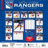 New York Rangers 2026 12X12 Team Wall Calendar