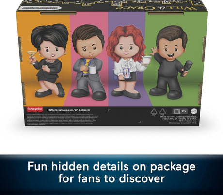 Little People Collector Will and Grace TV Series Special Edition Set for Adults & Fans, 4 Figures