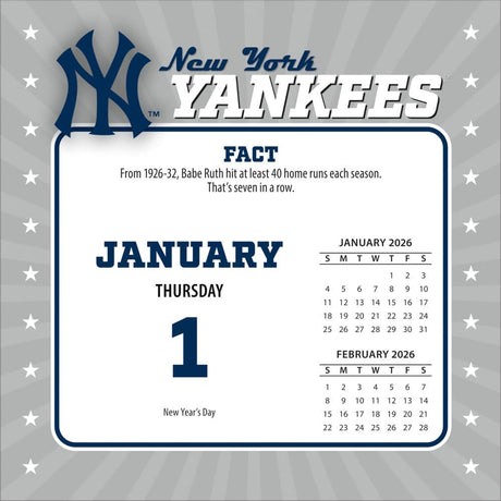 MLB New York Yankees 2026 Desk Calendar