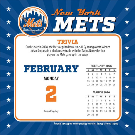 MLB New York Mets 2026 Desk Calendar