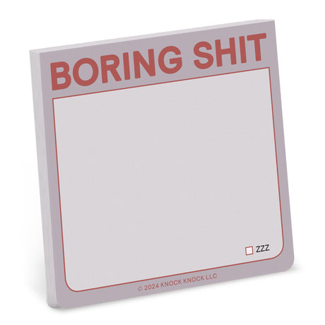 Knock Knock Boring S**t Sticky Note Pad.